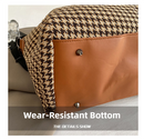 Brown Large Capacity Knitted Travel Bag with Shoe-Zone - Weekend Overnight & Carry-on Gym Bag