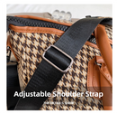 Brown Large Capacity Knitted Travel Bag with Shoe-Zone - Weekend Overnight & Carry-on Gym Bag