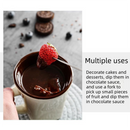 Red European Style Ceramic Chocolate & Cheese Melter Set - 200ml Mini Melting Mug & Fork