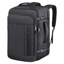Black Expandable 17-Inch Laptop Travel Backpack with USB Port - Durable TSA Friendly Carry-on Luggage Bag