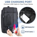 Black Expandable 17-Inch Laptop Travel Backpack with USB Port - Durable TSA Friendly Carry-on Luggage Bag