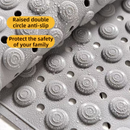 2-Pack Blue Eco-Friendly Bath Mat with Massage Points - Anti-Slip Suction Cup Safety Bathroom Rug (M Size 75.5X44x2 CM)