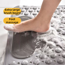 Pink Eco-Friendly Bath Mat with Massage Points - Anti-Slip Suction Cup Safety Bathroom Rug (L Size 86.5X53x2 CM)