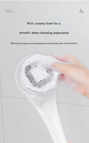 Green Electric 360°Rotating Shower Brush with Long Handle for Back Scrubbing(43CM) - IPX7 Waterproof & Premium Silicone & PA Bristles