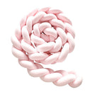 Pink 2M Nordic 3-Strand Hand-Braided Knot Long Pillow - Soft Plush Sofa Cushion, Room Decor for Bedroom & Living Room
