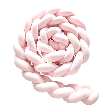 Pink 2M Nordic 3-Strand Hand-Braided Knot Long Pillow - Soft Plush Sofa Cushion, Room Decor for Bedroom & Living Room