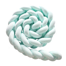 Green 2M Nordic 3-Strand Hand-Braided Knot Long Pillow - Soft Plush Sofa Cushion, Room Decor for Bedroom & Living Room