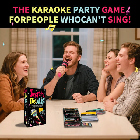 Grab The Mic Music-Party Game - High-Energy Family & Social Interactive Game for All Ages