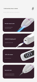 Professional Electric Mole & Dark Spot Remover Pen - Advanced Plasma Ion Technology for Seamless Skin Tag & Freckle Removal (Gold)