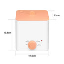 Orange Portable 2-in-1 High-Temperature Steam & Boiling Sterilizer for Silicone Period Cups - Automatic One-Button Sanitizer Hygiene Device