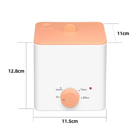 Orange Portable 2-in-1 High-Temperature Steam & Boiling Sterilizer for Silicone Period Cups - Automatic One-Button Sanitizer Hygiene Device