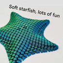 White 3D-Printed Articulated Starfish Fidget Toy for Stress Relief - Eco-Friendly 12cm Sensory Toy for Kids & Adults