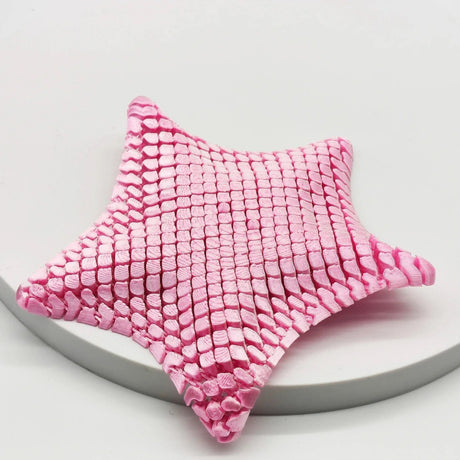 Pink 3D-Printed Articulated Starfish Fidget Toy for Stress Relief - Eco-Friendly 12cm Sensory Toy for Kids & Adults