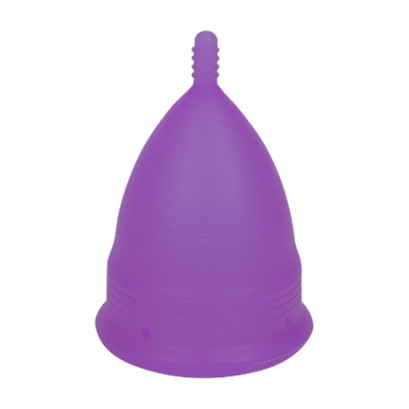 2PCS Reusable Medical Grade Silicone Menstrual Cup(S Size) & 2PCS Matching Sterilizer Box - Microwave Safe Disinfector Case, Heat Resistant 130°C (Purple Set)