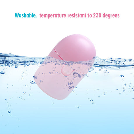 2PCS Reusable Medical Grade Silicone Menstrual Cup(L Size) & 2PCS Matching Sterilizer Box - Microwave Safe Disinfector Case, Heat Resistant 130°C (Pink Set)