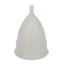 2PCS Reusable Medical Grade Silicone Menstrual Cup(L Size) & 2PCS Matching Sterilizer Box - Microwave Safe Disinfector Case, Heat Resistant 130°C (White Set)