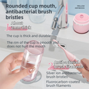 Pink Portable 2-in-1 Travel Toothbrush/Toothpaste Organizer & Mouthwash Cup - Lightweight and Durable Crystal Clear PC Material