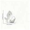 White Zen Lotus Waterfall Backflow Aroma Diffuser - Premium Elegant Resin Craft for Meditation & Yoga, 10cm Compact Design