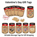 20PCS Valentine's Day Drift Bottle Shaped Gift Card Set - Premium Coated Paper Greeting Card for Family / School Exchanges and Party Favors
