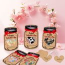 25PCS Valentine's Day Drift Bottle Shaped Gift Card Set - Premium Coated Paper Greeting Card for Family / School Exchanges and Party Favors