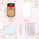 50PCS Valentine's Day Drift Bottle Shaped Gift Card Set - Premium Coated Paper Greeting Card for Family / School Exchanges and Party Favors