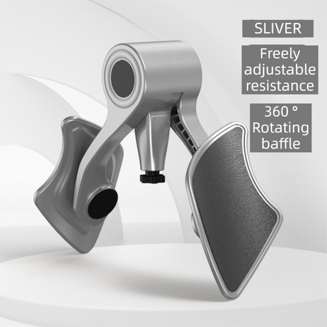 2-in-1 Sliver Kegel Trainer for Glute Lifting & Leg Toning - Adjustable Resistance & 360° Rotating Baffles for Postpartum Recovery & Pelvic Health