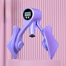 2-in-1 Purple Smart LCD Counting Kegel Trainer for Glute Lifting & Leg Toning - Adjustable Resistance & 360° Rotating Baffles for Postpartum Recovery & Pelvic Health