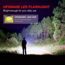 2-Pack High-Powered LED Flashlight with 500m Long Range - Zoomable Focus & Waterproof Tactical Torch - Durable Aluminum Alloy