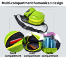 Yellow Lightweight Running Waist Pack with Stable Bottle Holder - Multi-Functional Nylon Sports Fanny Pack for Marathon, Hiking, Cycling & Climbing