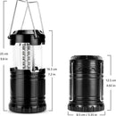 2-Pack 30LED Portable Handheld Collapsible Camping Lantern - Ultra-Bright 360° Emergency Tent Light for Hiking, Fishing & Power Outages