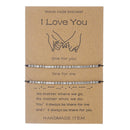 Stainless Steel Morse Code Bracelet(16-26cm) with Secret Message I Love You - Meaningful Gift for Best Friends, Sisters & Family