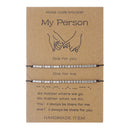Stainless Steel Morse Code Bracelet(16-26cm) with Secret Message My Person - Meaningful Gift for Best Friends, Sisters & Family