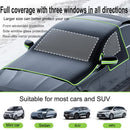 Black-Orange Magnetic Car Windshield Protector with 6 Magnets & 4 Secure Straps and Reflective Safety Strips - Durable Frost & Ice Cover for All-Weather Protection (Sun, Rain, Snow, Dust)
