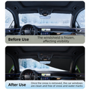 Black-Orange Magnetic Car Windshield Protector with 6 Magnets & 4 Secure Straps and Reflective Safety Strips - Durable Frost & Ice Cover for All-Weather Protection (Sun, Rain, Snow, Dust)