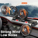 3-in-1 Powerful Car Single Head Fan (USB Power) - Quiet Cooling Fan Integrated Aromatherapy & Number Plate, with 360° Rotation & 130cm Long Cord