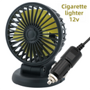 3-in-1 Powerful Car Single Head Fan (12V Lighter Power) - Quiet Cooling Fan Integrated Aromatherapy & Number Plate, with 360° Rotation & 130cm Long Cord