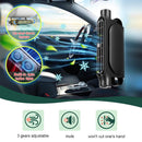 Black Cordless Dual-Turbo Car Seat Cooling Fan with Velcro Mount - Powerful 3-Speed Backrest Ventilation, Adjustable Airflow Angle & Hair-Safe Design