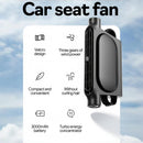 Beige Cordless Dual-Turbo Car Seat Cooling Fan with Velcro Mount - Powerful 3-Speed Backrest Ventilation, Adjustable Airflow Angle & Hair-Safe Design