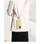 Black Versatile Crossbody Phone Lanyard with Detachable Mini Pouch - Twill Webbing  Wristlet & Neck Strap