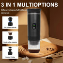 Black 3-in-1 Portable Espresso Maker with Self-Heating and One-Touch Cold Hot Brew - Smart Digital Display & 20Bar High Pressure for Rich Crema