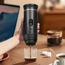 Black 3-in-1 Portable Espresso Maker with Self-Heating and One-Touch Cold Hot Brew - Smart Digital Display & 20Bar High Pressure for Rich Crema