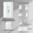 White Wireless Rechargeable Vacuum Pump with 5 Versatile Nozzles - 2-in-1 Compact High-Suction Inflator & Deflator for Travel & Home