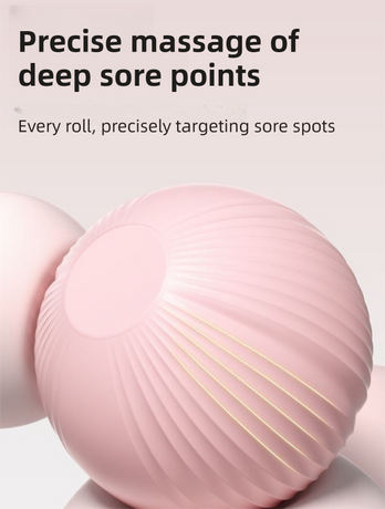 Blue Compact 6-Wheel Handheld Massager - Smooth & Silent, Deep Tissue Muscle Relaxer for Yoga Fitness and Home Recovery