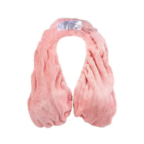 Pink Breathable Wool Towel Bra with Supportive Anti-Chafe Deisgn - Sweat-Wicking Halter Neck Lounge Bralette (M Size)
