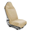 Beige Waterproof Towel Car Single Seat Cover - Universal Non-Slip Sweat-Absorbent Bucket Seat Protector for Gym Fitness and Beach