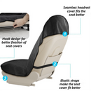 Mint Waterproof Towel Car Single Seat Cover - Universal Non-Slip Sweat-Absorbent Bucket Seat Protector for Gym Fitness and Beach