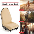 Grey Waterproof Towel Car Single Seat Cover - Universal Non-Slip Sweat-Absorbent Bucket Seat Protector for Gym Fitness and Beach