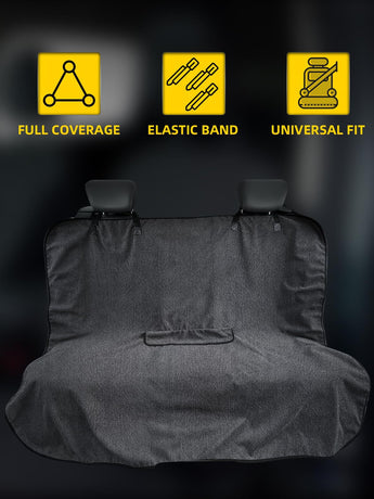 Grey Waterproof Towel Car Back Seat Cover - Universal Non-Slip Sweat-Absorbent Bucket Seat Protector for Gym Fitness and Beach