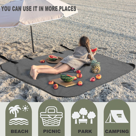 Grey Waterproof Towel Car Back Seat Cover - Universal Non-Slip Sweat-Absorbent Bucket Seat Protector for Gym Fitness and Beach