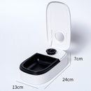 Black Silent Automatic Pet Single Meal Dispenser with Rotary Buckle - Longest 48H Scheduled and Long Battery Life, Detachable for Easy Cleaning